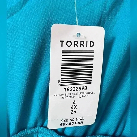 Torrid Eyelet Smocked
Waist And Sleeve Sweetheart
Blouse New With Tag - Picture 3 of 7